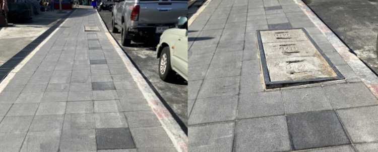 Sidewalk cover obstacle